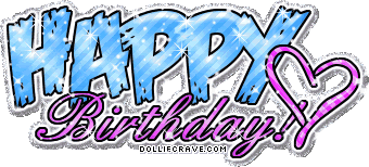 Happy Birthday Glitter Graphics from Dolliecrave.com