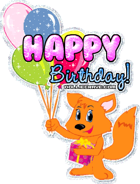 Happy Birthday Glitter Graphics from Dolliecrave.com