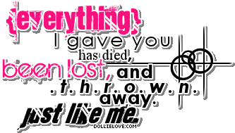 Emo Quotes Glitter Graphics from Dollielove.com