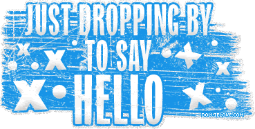 Hello Comment Glitter Graphics from Dollielove.com