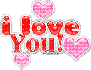 I Love You Glitter Graphics from Dollielove.com