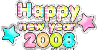 Cute New Year 2008 Glitter Graphics