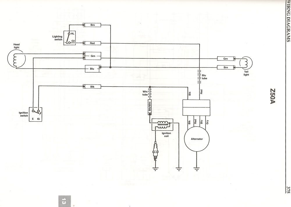 1978 Honda z50 wireing #1
