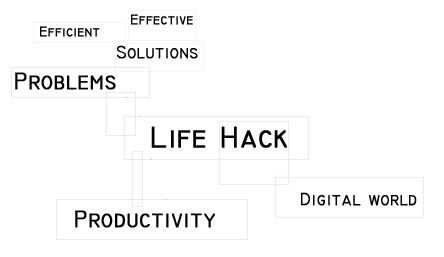 life hack, digital world, productivity, problems, solutions, efficient, effective