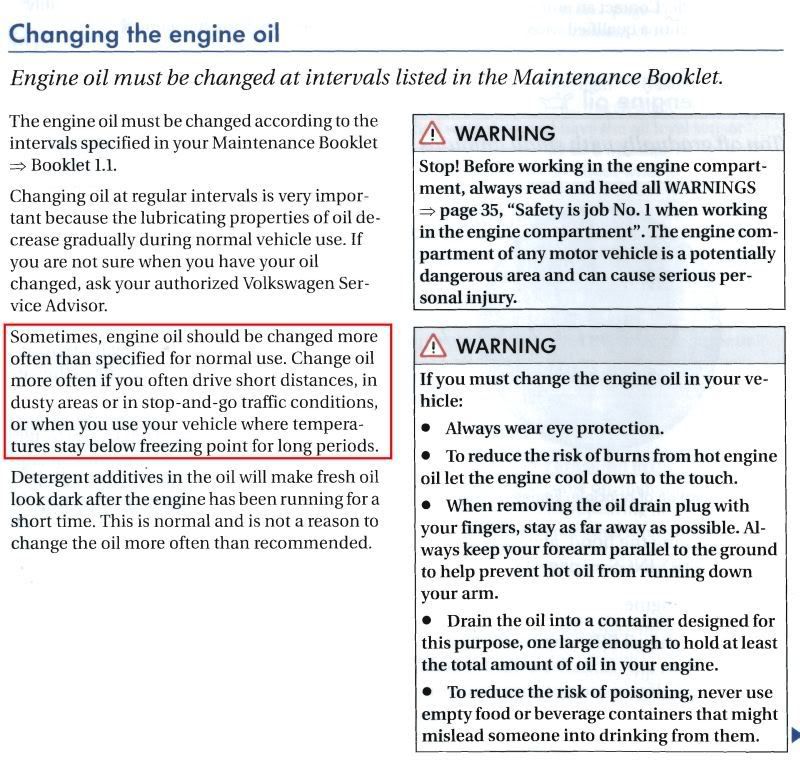 Help with oil change interval VW Vortex Volkswagen Forum