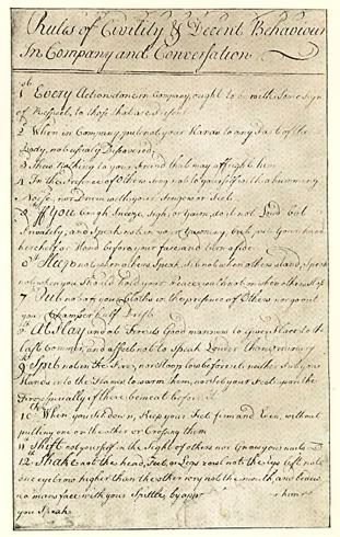 Image of George Washington's Rules