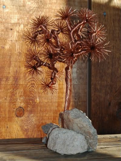 Joshua Tree,sculpture,copper wire