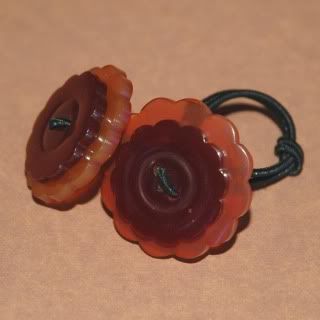Vintage Bakelite Buttons - Flower Wafers Hair Accessory, Available at http://www.talismanshops.com (unless previously sold)