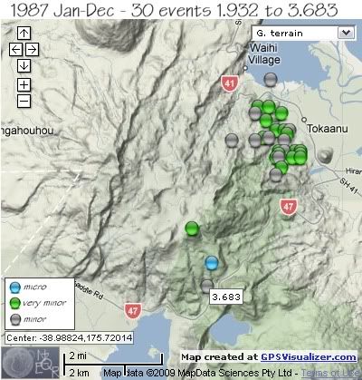  Mt. Tihia/Tokanaau quakes 1987  