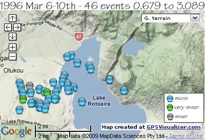  total 46 quakes March 6th –10th 1996 