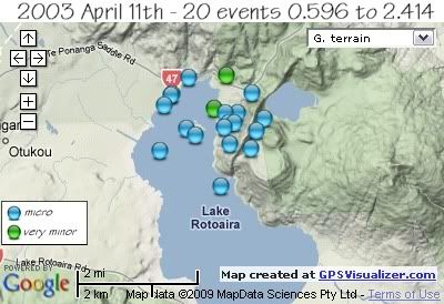  total 20 quakes 2003 April 11th 