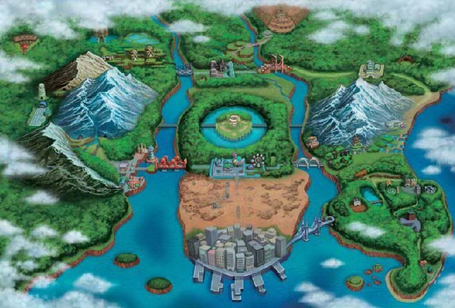 Pokemon Black And White Map With Routes. Pokémon Black and White