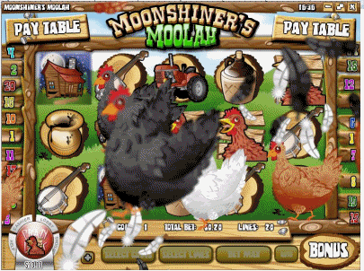 Play Moonshiners Moolah at Crazy Luck Casino!