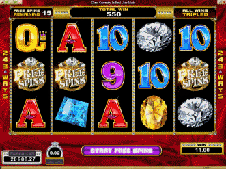 take your chances on the glamorous new video slot, Reel Gems