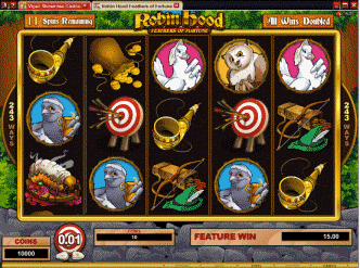 ROBIN HOOD - FEATHERS OF FORTUNE is a 5 reel, 243 Ways to Win new slot machine with high rewards achievable by all players through Wilds, Scatters, retriggering Free Spins, Multipliers and a fun second screen bonus game.