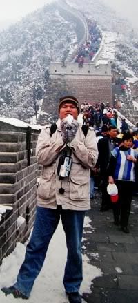 Saya di Tembok Besar China, empat tahun yang lalu.