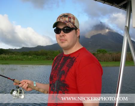 fishing in Lake Arenal, Costa Rica