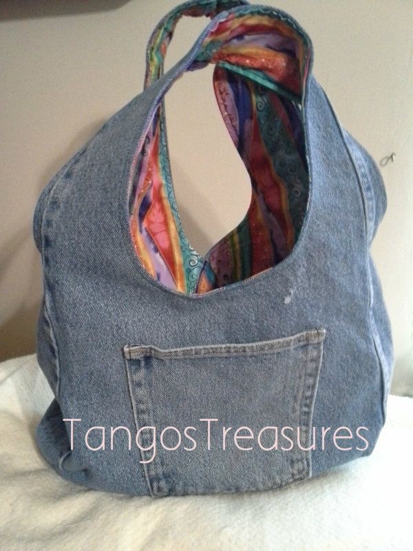 Finished a Denim Tote Bag!! YAY!! I found the pattern free online. Was ...