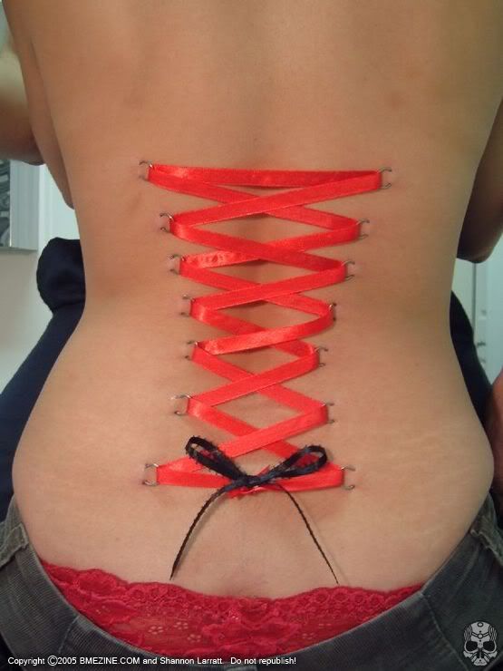 Corset piercings. I'd love to get this done one of these days.