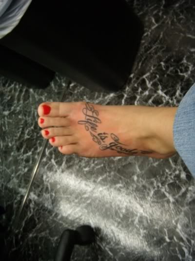 Quote Tattoo Foot on Suffering   Loss  Memorial Tattoos