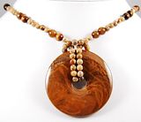 The Driftwood Washes In * Picture Jasper and Tiger Eye  Necklace