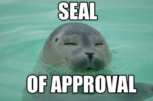seal of approval. Seal of approval