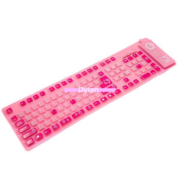 Pinky Flexible Hello Kitty Keyboard selling at only $22.