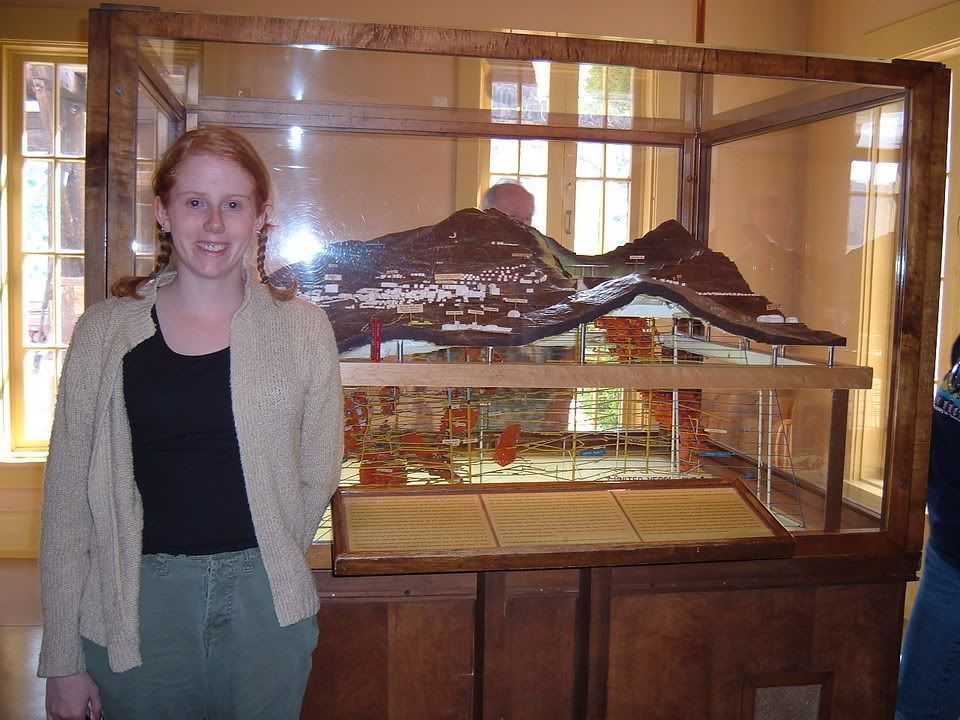 mary ann in front of 3D model of Jerome