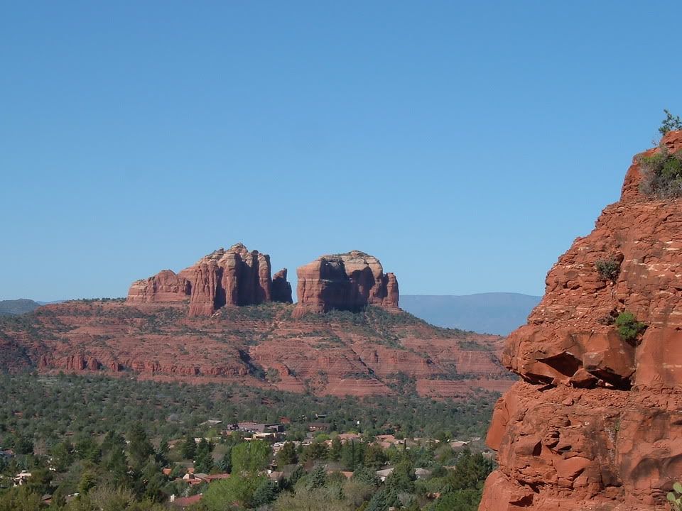 more red rocks, view from the church