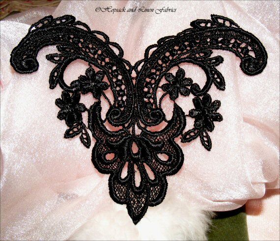 Venice Lace Trim Black