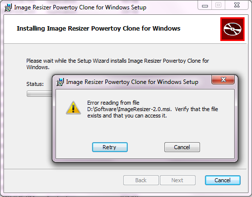 The Windows Installer Service Could Not Be Accessed Vista