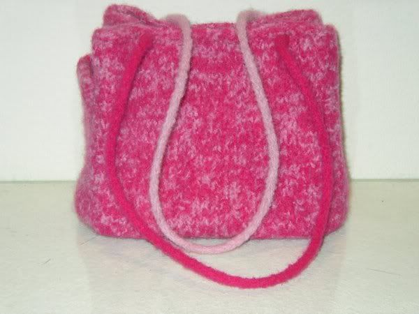pink purse felted