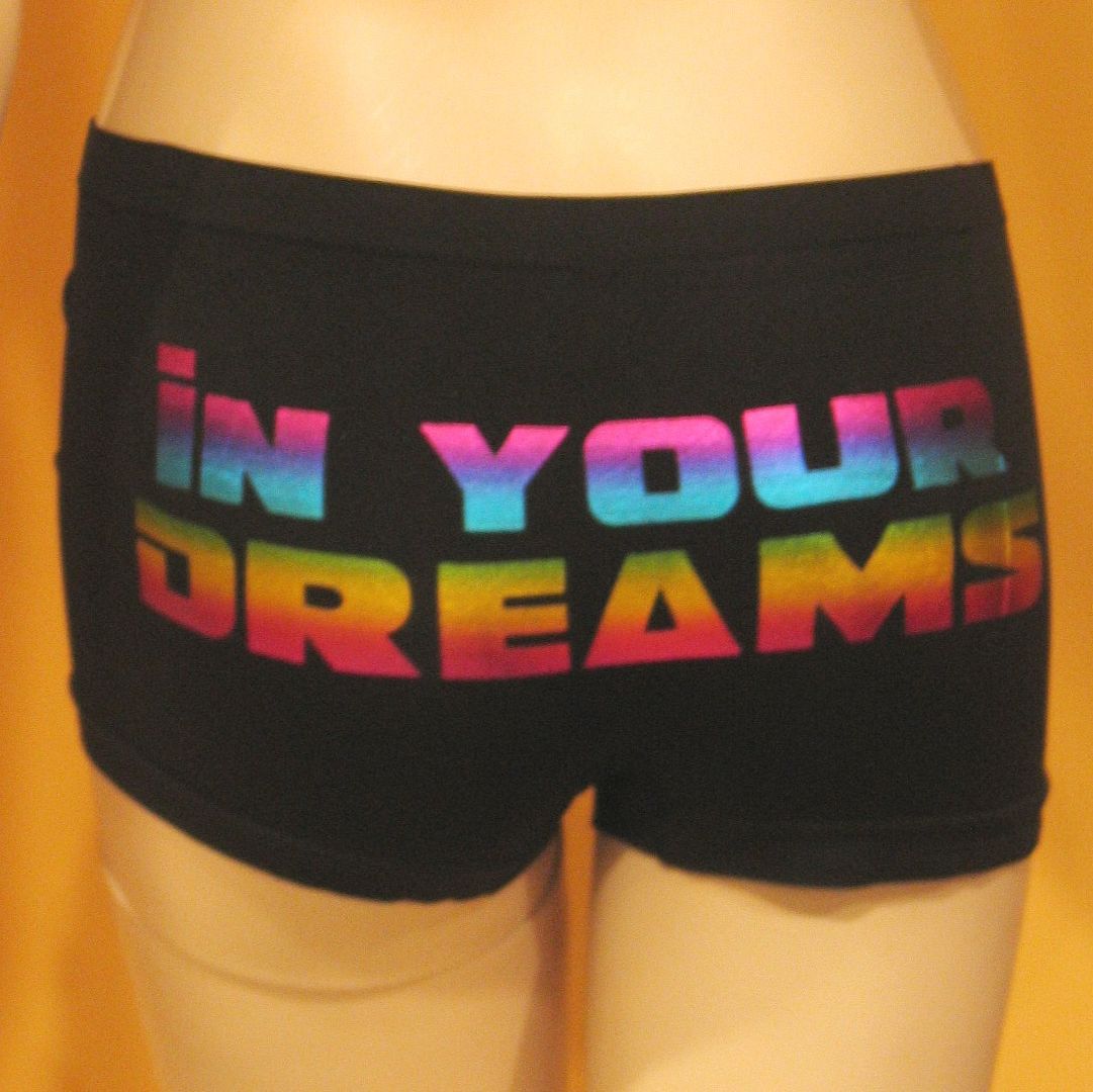 nwt BLACK BOYSHORT PANTIES Slinky n Sissy EYE CANDY Womens Panty 20