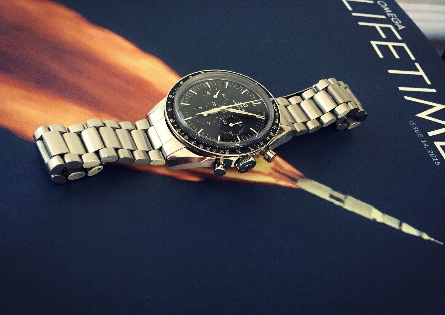 first omega in space steel bracelet