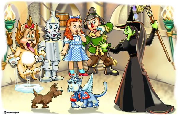 And The Cowardly Lion by The Bradford Exchange The Wizard Of Oz Cookie Jar With Wicked Witch Of The West Dorothy Scarecrow Tin Man