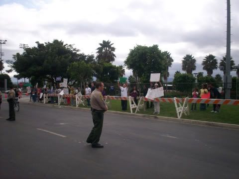 Post-Rally Protesters