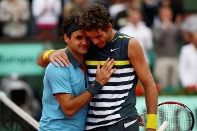 Federer está na final após a vitória sobre Del Potro