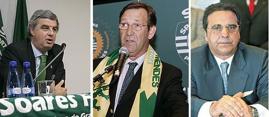 Soares Franco, Abrantes Mendes e Guilherme Lemos são os três candidatos à presidência do Sporting.