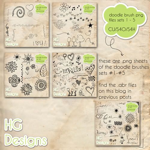 Free scrapbook doodle PNG s  from HG designs