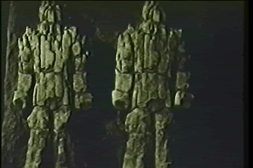 These are the rock men. They are men, made out of rock.