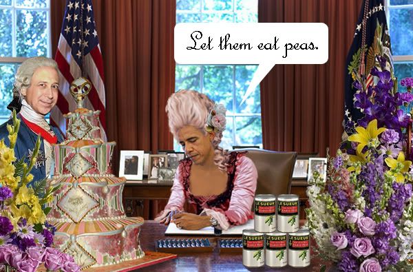 Obama: let them eat peas.