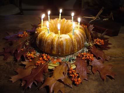 Autumn Cake/Birthday candles