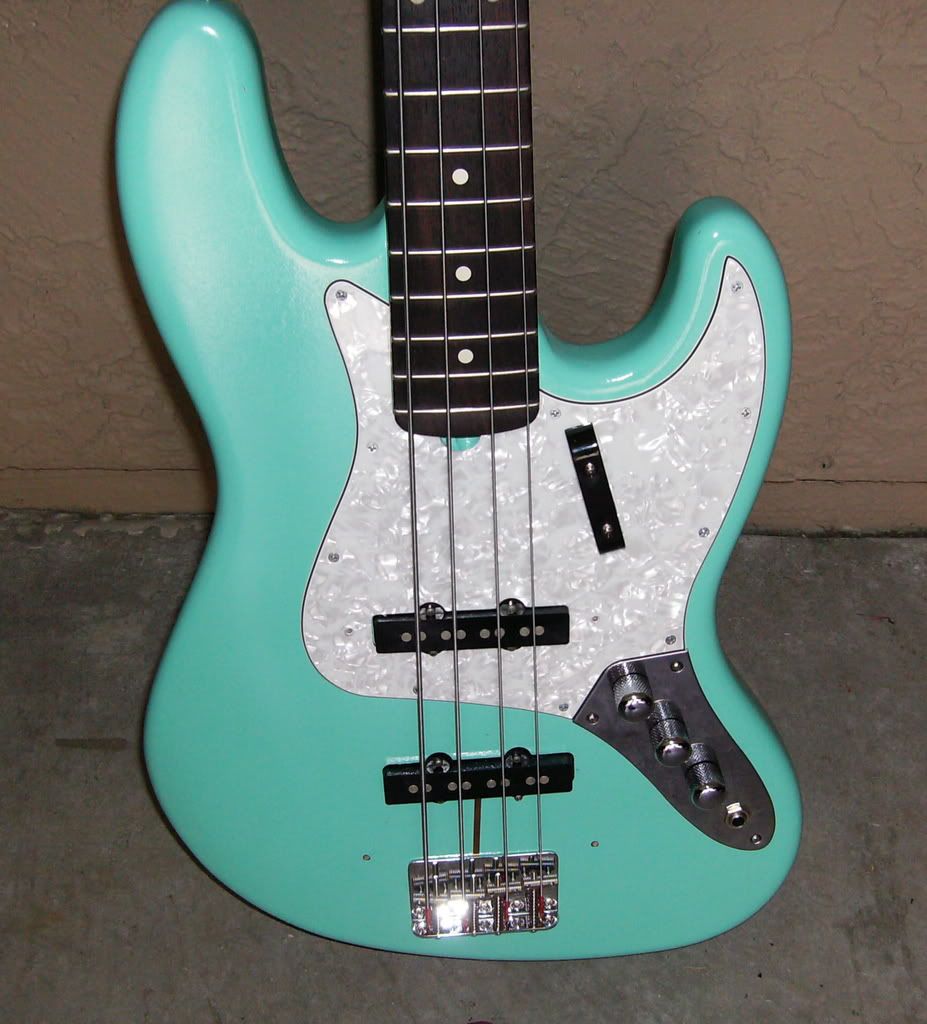 Sea Foam Green Jazz bass