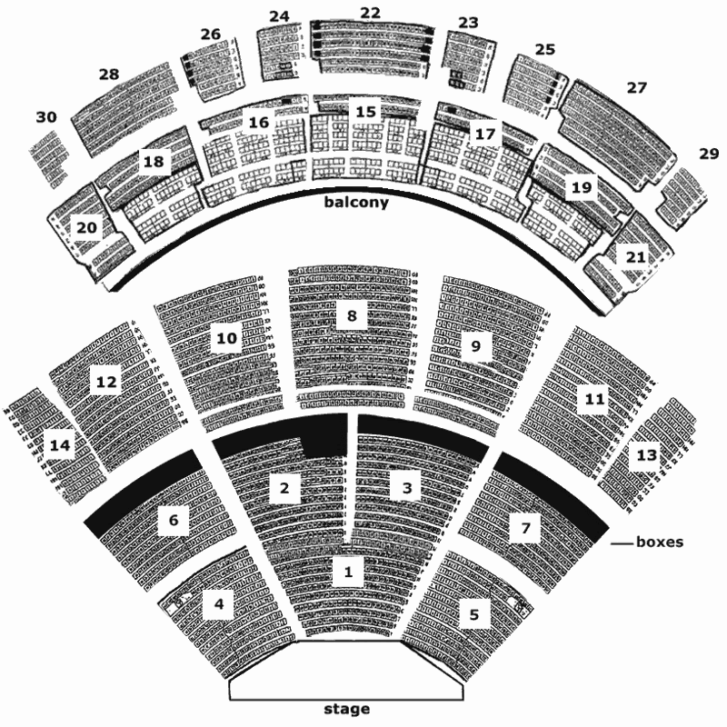 Alpine Valley Detailed Seating Chart With Seat Numbers