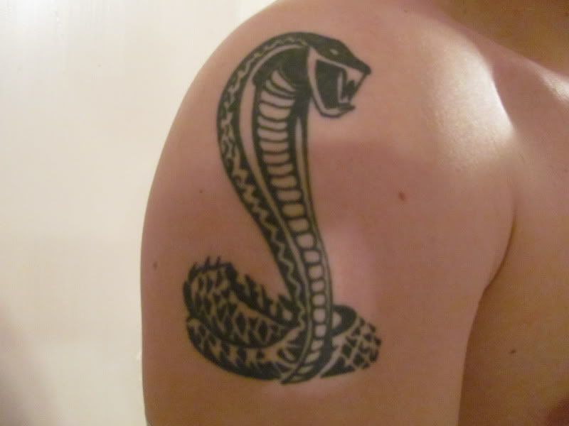 tricep tattoo. Got my cobra tattoo 3 years
