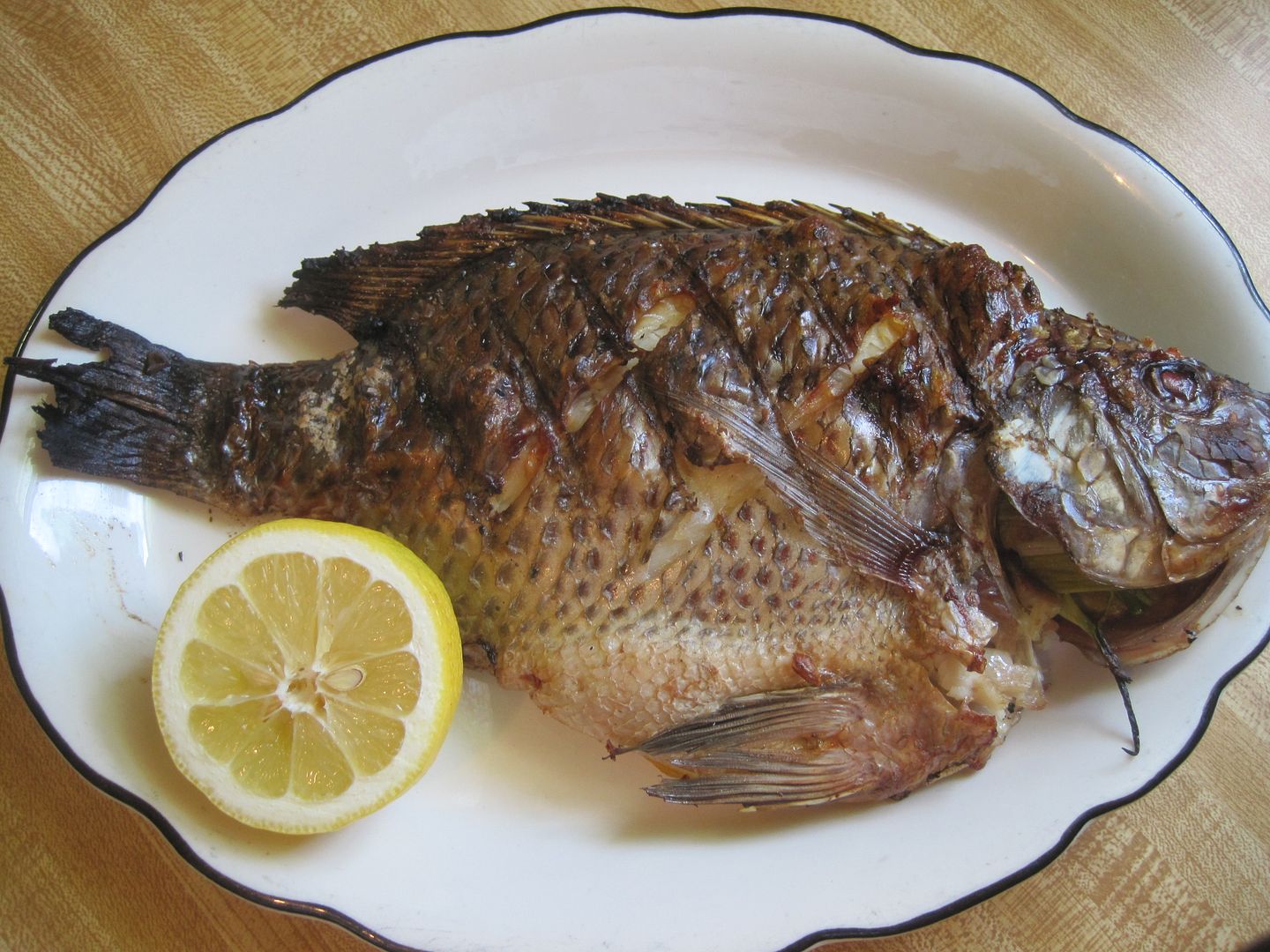 pan fried whole tilapia