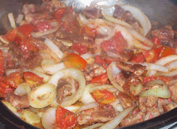 Initial saute' of Onions, Garlic, Tomato & Ginger