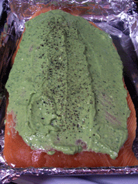 Pesto baked Salmon