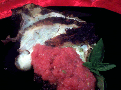 Grilled Chicken in Basil Marinade