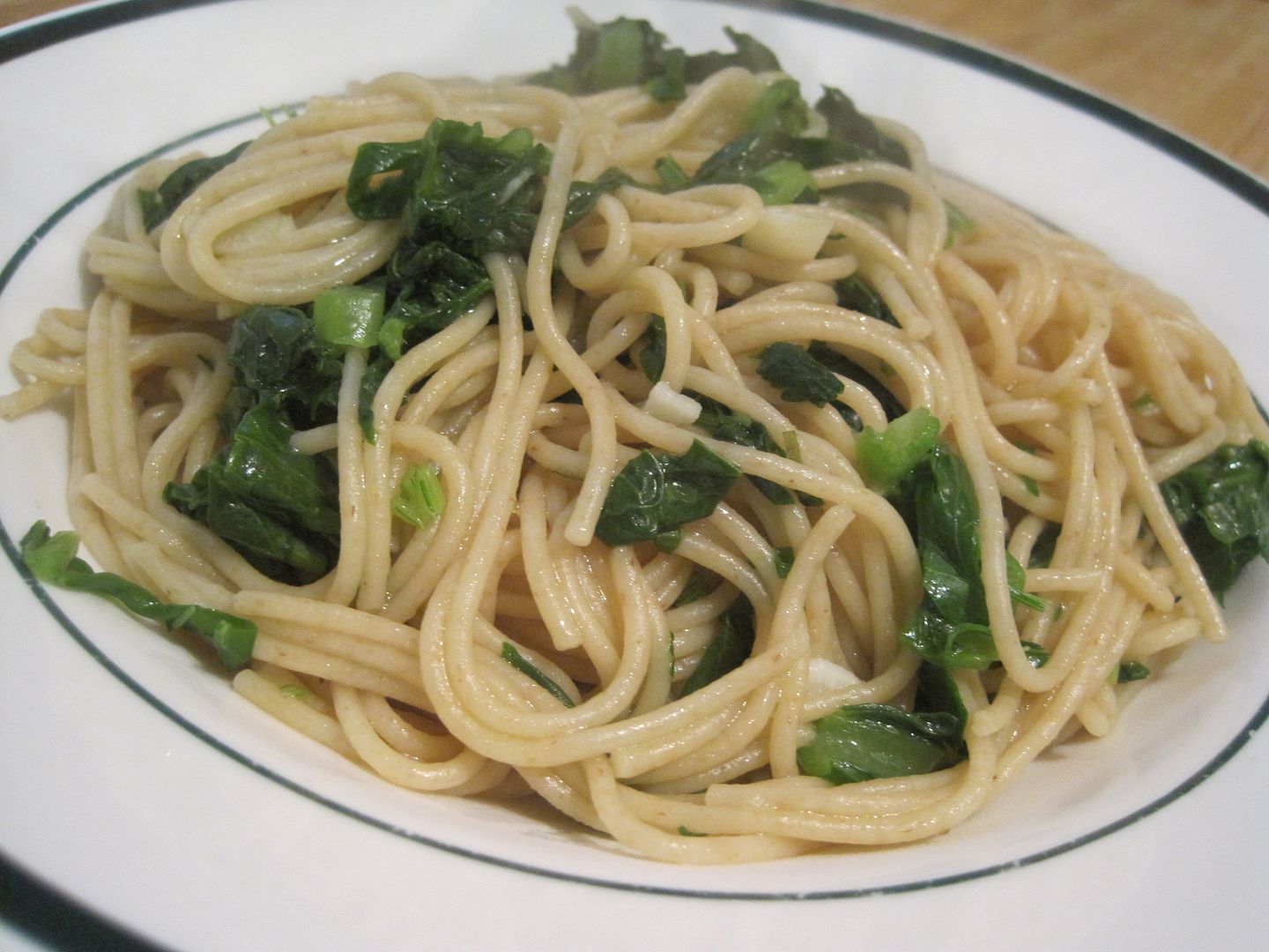 Wheat Spaghetti with Greens